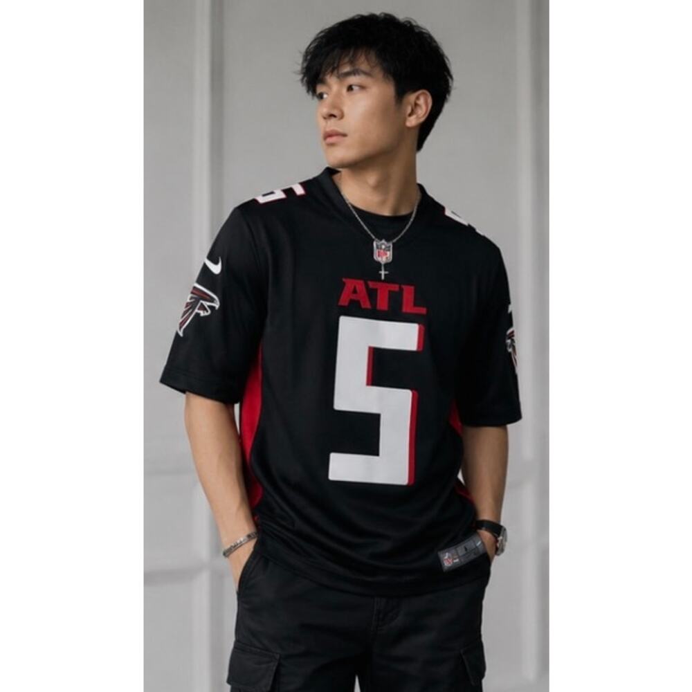 Nike Atlanta Falcons London #5 NFL On Field Jersey Men’s Large NWT Black ATL